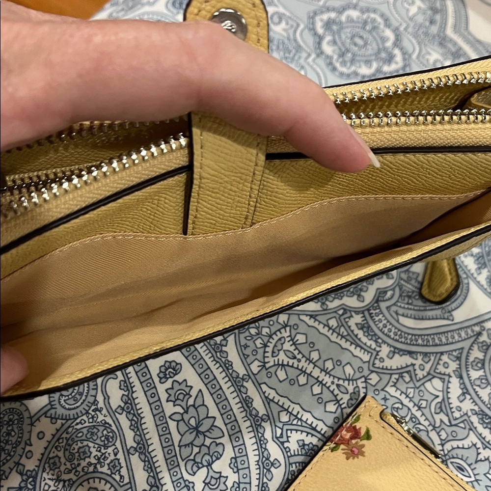 Coach Pale Yellow Women's Wallet - Picture 6 of 9